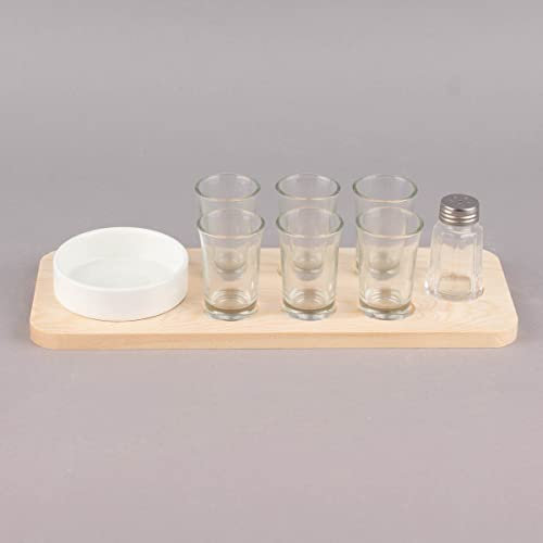 SCHÖNER LEBEN. Tequila-Servier-Set 9-teilig 32x12cm