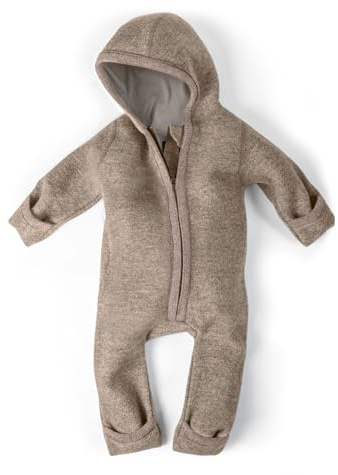 Ehrenkind® Walkoverall | Baby Wollwalk-Overall aus Merino Schurwolle mit Reißverschluss | Walk Wolle Woll-Anzug für Kleinkind und Baby | Babyoverall für kalte Tage
