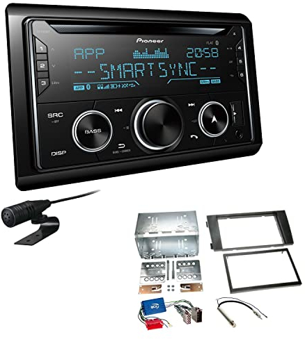 Pioneer FH-S720BT 2-DIN CD Autoradio Bluetooth kompatibel mit Apple und Android Smartphones USB kompatibel mit Audi A6 2001-2005 schwarz Teilaktiv