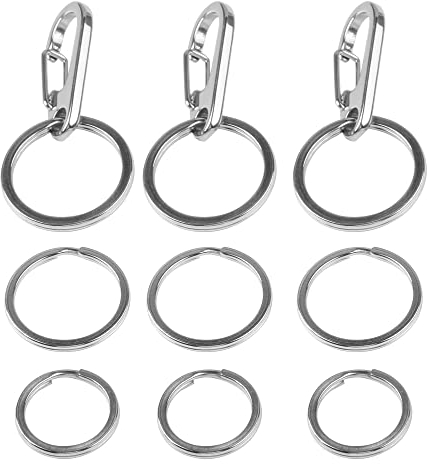 Uzifa 3 Sets Pet Tag Quick Clips Dog Tag Clip Dog ID Tag Edelstahl Heavy Duty Clips mit Ringen Halter für Hunde und Katzen Halsbänder Geschirr
