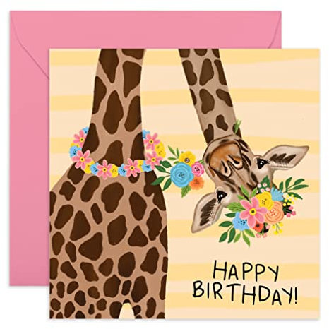 Central 23 Geburtstagskarten für Frauen, lustig, freche bezaubernde Giraffe, Geburtstagskarte für Schwester, Tante, Tochter, Mutter, Geschenke für Sie, kommt mit lustigen Aufklebern