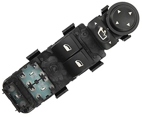 Jaerb Interruptor del Elevalunas Eléctrico del Conductor 4 Botones K-01 Reemplazo del Interruptor del Elevalunas Eléctrico para Citroen C4 2004-2011