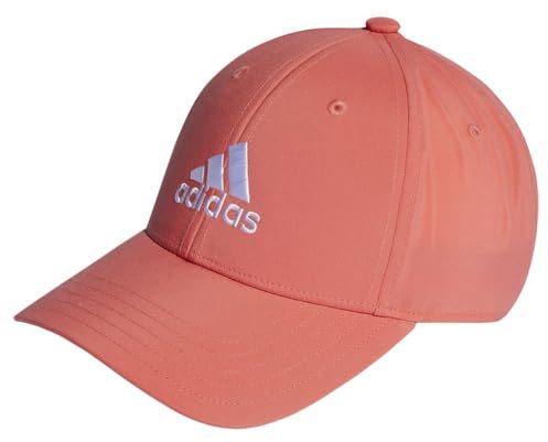 adidas Unisex Embroidered Logo Lightweight Baseball Cap, Preloved Scarlet/White, S