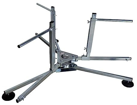 Pipe decoiler with Telescopic arms