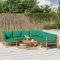 ZEYUAN Salon de Jardin 9 pcs avec Coussins Vert Bambou,Salon Terrasse,Salon Bas De Jardin Exterieur,Petit Salon De Jardin
