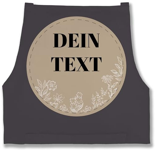 Schürze - Kochschürze - Dein Text Dein Name Wunschtext - 85x69 - Anthrazit - personalisierte kochschuerze küche backschürze koch schürzen weihnachten apron bäckerschürze damen kochen