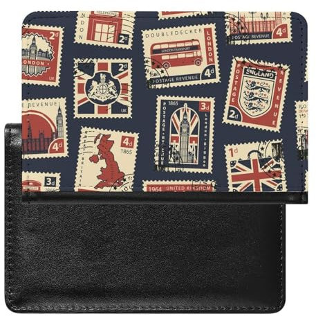 SMACQ Reisepass Hülle Stadt-Stempel Passhülle Reisepassetui Reisezubehör Passport Holder Für Damen Herren