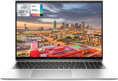 HP Elitebook 860 G10 Laptop, 16 WUXGA IPS Display, 12th Gen Intel Core i5-1335U, 16 GB DDR5 RAM, 512 GB PCIe SSD, Intel Iris Xe, Fingerprint Reader, QWERTZ Tastatur, Windows 11 Pro, Silber