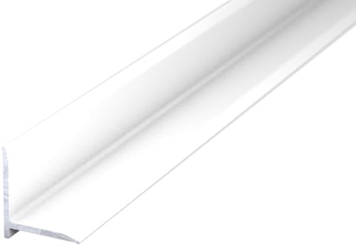 NALine® Abschlussprofil Wand | 15 x 13 x 1000 mm | weiß Pulverbeschichtet | Innenwinkel | Bodentiefe Fenster Balkon Abschluss | Sockelprofil | Wandabschlussleiste