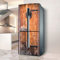 Pegatinas para refrigerador, adhesivo para nevera, cubierta completa para puerta, fundas para frigorífico, pegatinas de pared para calcomanía de cocina, cabaña retro con efecto de madera