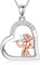 Violine Kette für Damen 925 Sterling Silber Herz Anhänger Musik Schmuck Geburtstag Geschenke für Mädchen (Violine)