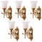 Wensmy 5PCS Dollhouse LED Wall Sconces 1: 87 Scale Wall Lamp Simulation Miniature Furnitures Mini Dollhouse Miniature Decoration for DIY Dollhouse Living Room