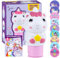Elektheim Einhorn Aufkleberstempel mit 100 Aufklebern für Kinder, Kunst Handwerk Fidget Aktivitätsblock Spiel Bastelspielzeug Sammelfigur Stempel für Kleinkinder Mädchen Jungen Alter 4 5 6 7+ Jahre