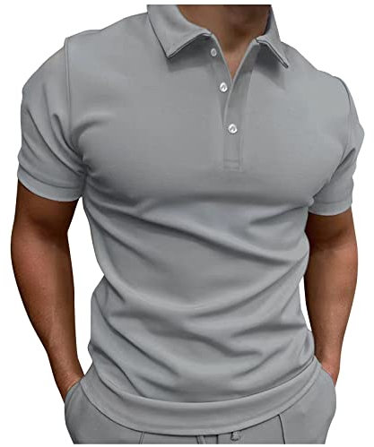 callmo Angebote des Tages Heute Poloshirt Herren T Shirt Herren Golf Polohemd Mesh T-Shirt Poloshirts Für Herren Sportstyle Outdoorshirt Mit Tasche Strand Shirt Bequeme Gerippt T-Shirt Polo-Hemd
