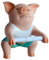 Qeunrtiy Maiale Divertente Porta Carta Igienica Scultura da Parete Montaggio A Parete Figurine di Animali WC con Rotolo Organizzatore per Bagno Cucina