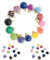KGDUYC Dome Ball Charme - 32 pcs Bunte Glaskugel Charms,Anhängerzubehör,Glaskugel Anhänger, für Halskettenanhänger Herstellen, Ohrringe, DIY Kunsthandwerk,Mehrere Farben