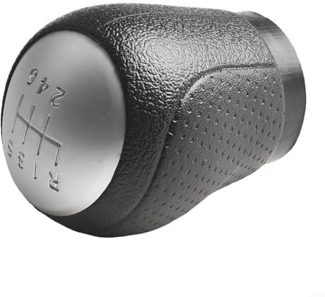 Lastdaytime Schaltknauf für Nissan Juke F15 Xtrail T31 für Qashqai J10 2006–2013, Schwarz und Silber, 6 Gänge, 6,2 x 4,9 cm