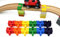 missing piece - Duplo-Adapter für Holzeisenbahnen (12 Stück) (Regenbogen)