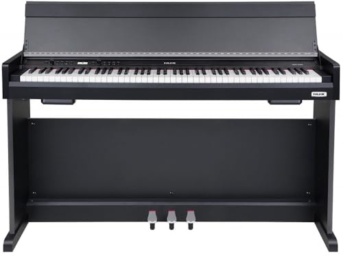 NU-X | NCK-330 Digital Upright Piano: 88-Note Hammer Action Keyboard with Bluetooth, USB Integration, and Multi-Function Control for Home and Studio | Black
