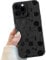 Black Cherry Phone Case for iPhone 14 Pro Max, Black Cute Cherry Pattern for Women Girls, Soft TPU Slim Profile Shockproof Protective Phone Case for iPhone 14 Pro Max
