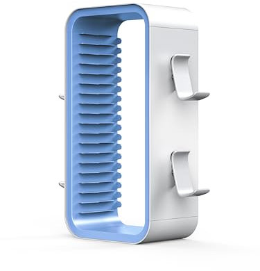 Redlution Game Storage Tower for PS5/PS4/Xbox One/Xbox Series X/S/Switch Game Cases Blu-Ray Disks Organizer, Stores 18 Game, with 4 Controller Holders (Blue)