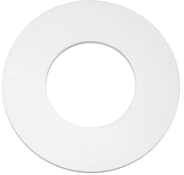YINETTECH 1 Pièce Rondelle De Robinet De Cuisine Grande Base Aluminium 70 X 35 X 3mm Pour Robinet Douche Fixe Argent