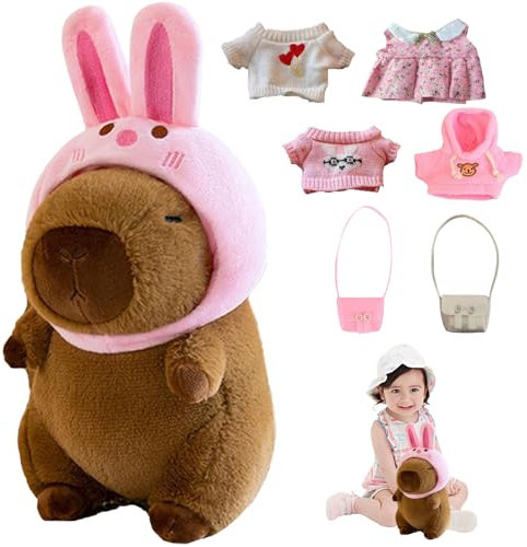 Vesti giocattoli Capibara, Peluche Capybara Con Vestiti, Giocattoli Interattivi Di Capibara Con Costume, Peluche Capybara, Regalo per Ragazzi e Ragazze