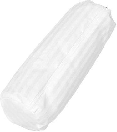TOPBATHY Nackenkissenbezug Klein Rund Weiß 15 X 50 cm Beinkissenbezug Ersatz Dekoratives Kissen Gefühl Versteckter Reißverschluss