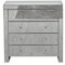 Moderne verspiegelte Kommode mit Kristallgriffen, Glas-Aufbewahrungseinheit für Schlafzimmer oder Wohnzimmer, eleganter Sideboard-Schrank für stilvolle Wohnkultur