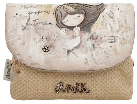 Anekke Porte-monnaie avec rabat Memories - Style classique avec compartiments doublés | Poche arrière avec fermeture éclair | Dimensions : 13 x 10 x 2 cm, Divers