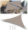 Toldo Vela Triángulo Toldos Exterior Terraza Impermeable Toldo Vela de Sombra con Anillo en D y Cuerdas de Sujeción 98% protección UV para Exterior Patio jardín Caqui 2x2x2M