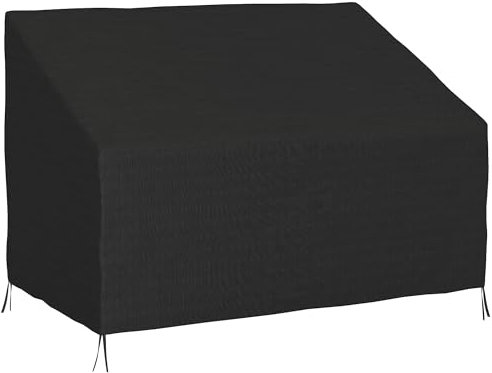 Outsunny 600D Oxford Cloth Furniture Cover, 2 Seater Sofa Protector for Garden Patio, Outdoor, Waterproof, Black, 140L x 84W x 56/94H cm