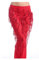 Skdvy Bauchtanz Hüftschal,Bauchtanz Hüfttuch aus Chiffon Bauchtanz Kleidung Zubehör Dehnbar Langer Quaste Dreieck Gürtel Hand Häkeln Bauchtanz Hüfte Schal(Red)