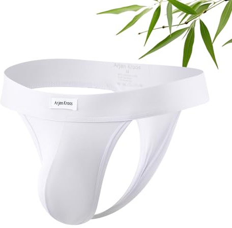 Arjen Kroos String Homme Bambou Respirant Taille Basse sans Étiquette | String Ficelle Fibre de Bambou Antibactérien Anti-odeur, Sexy sous-Vêtements Tanga T-back Invisible, Quotidien Intime Sport