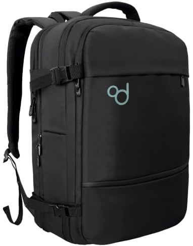 OcioDual Großer Handgepäck Rucksack 55x40x20 cm, Erweiterbar auf 55x40x25 cm, Kabinenrucksack für Flugreisen, Reiserucksack mit Laptopfach 17 Zoll, Wasserabweisend