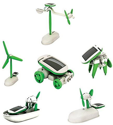6 in 1 Educational 'do it yourself kit' Solar Kit to Build Robot Toy Car Plane Puppy Airboat Windmill by The Source