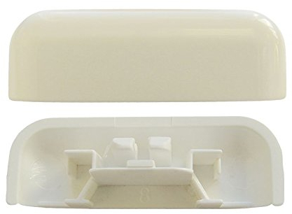 Wasserschlitzkappe soft edge, reinweiß, ähnlich RAL 9010 28-30x5 mm (100 ST)