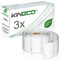 Kineco 3x 1000 Etiketten 57mm x 32mm, Dymo kompatible, 3000 Etiketten, Weiß, Rechteckig
