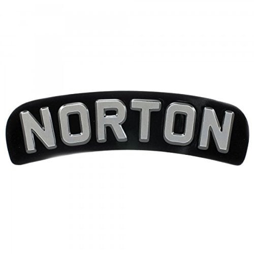 Jepson Norton Classic Motorcycle Branded Curved Show Plate Black & Silver SINGLE