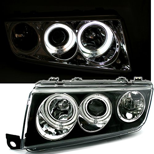 CCFL Angel Eyes Scheinwerfer Set in Klarglas Schwarz