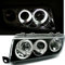 CCFL Angel Eyes Scheinwerfer Set in Klarglas Schwarz