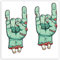 SkinoEu® 2 Stück Vinyl Aufkleber Autoaufkleber Zombie Rock Hand Funny Horror Stickers Auto Moto Motorrad Fahrrad Helm Fenster Tür Tuning B 117 Z*