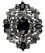 EVER FAITH Damen Brosche österreichischen Kristall Hochzeit Bankett Vintage-Stil aushöhlen Blumen Pin Vintage Broschennadeln Bekleidungs Schmuck Schwarz Antiker-Silber-Ton