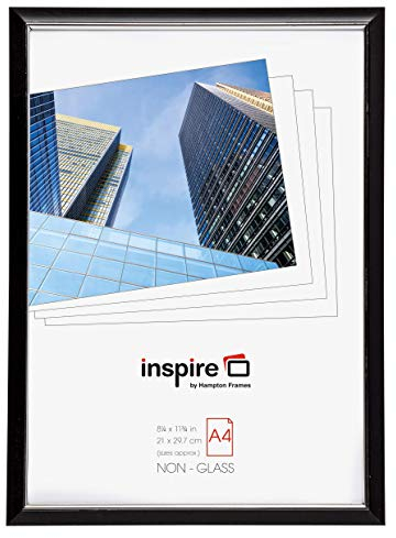 Hampton Frames EASYLOADER Poster Zertifikat Fotorahmen Plexi Schwarz A4 (21x30cm) EAS2130BKP