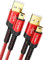JSAUX Mini USB Cable [2-Pack/1M+2M] USB 2.0 Type A to Mini B Charging Cable Compatible with PS3 Controller, Garmin GPS, Blue Yeti,Hero 3/4, Dash Cam, Nikon, Canon, Sat Nav, Camera, Red