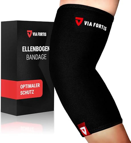 VIA FORTIS Ellenbogenbandage - stützt Ellenbogengelenk & Muskeln (Unisex) - für Sehnenentzündung - Arthritis - als Tennisarm Bandage - Golfearm