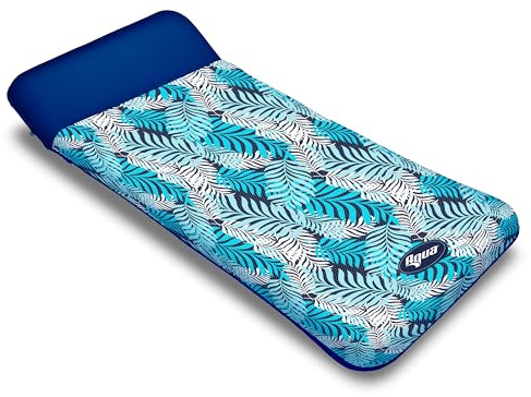 Aqua Luxury Water Lounge – Extra Large – Flotteur de Piscine Gonflable avec appuie-tête, Dossier et Repose-Pieds – Palm Beach Flamingo