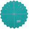 EXCEART Rotary Self- Healing Cutting Mats Round Rotating Turntable Green PVC Grid Cut Matt for Sewing Quilting Scrapbooking Crafts Projects 23X23cm