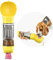 Botella Agua para Perros, 4 en 1 Botella Agua para Perros Viaje Portátil Dispensador Agua para Pasear, 300ML Botellas Agua para Mascotas a Prueba Fugas con Caja Comida Pala para Desechos (amarillo)