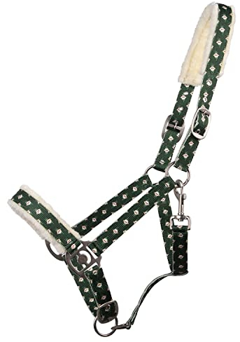 QHP Halfter Gurthalfter Weihnachtshalfter Kunstfellpolster verstellbar (Vollblut, Elfen)